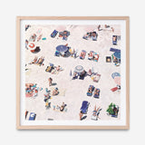 Shop Beach Bathers (Square) Art Print a coastal themed painted wall art print from The Print Emporium wall artwork collection - Buy Australian made fine art painting style poster and framed prints for the home and your interior decor room, TPE-475-AP