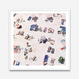 Shop Beach Bathers (Square) Art Print a coastal themed painted wall art print from The Print Emporium wall artwork collection - Buy Australian made fine art painting style poster and framed prints for the home and your interior decor room, TPE-475-AP