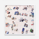 Shop Beach Bathers (Square) Art Print a coastal themed painted wall art print from The Print Emporium wall artwork collection - Buy Australian made fine art painting style poster and framed prints for the home and your interior decor room, TPE-475-AP