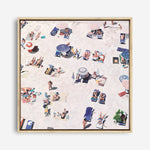 Shop Beach Bathers (Square) Canvas Print a coastal themed painted framed canvas wall art print from The Print Emporium artwork collection - Buy Australian made fine art painting style stretched canvas prints for the home and your interior decor space, TPE-475-CA-40X40-NF