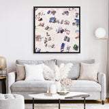 Shop Beach Bathers (Square) Canvas Print a coastal themed painted framed canvas wall art print from The Print Emporium artwork collection - Buy Australian made fine art painting style stretched canvas prints for the home and your interior decor space, TPE-475-CA-40X40-NF