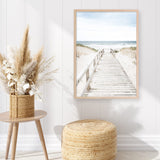 Shop Beach Bridge Photo Art Print a coastal themed photography wall art print from The Print Emporium wall artwork collection - Buy Australian made fine art poster and framed prints for the home and your interior decor, TPE-1187-AP