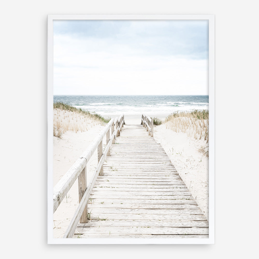 Shop Beach Bridge Photo Art Print a coastal themed photography wall art print from The Print Emporium wall artwork collection - Buy Australian made fine art poster and framed prints for the home and your interior decor, TPE-1187-AP