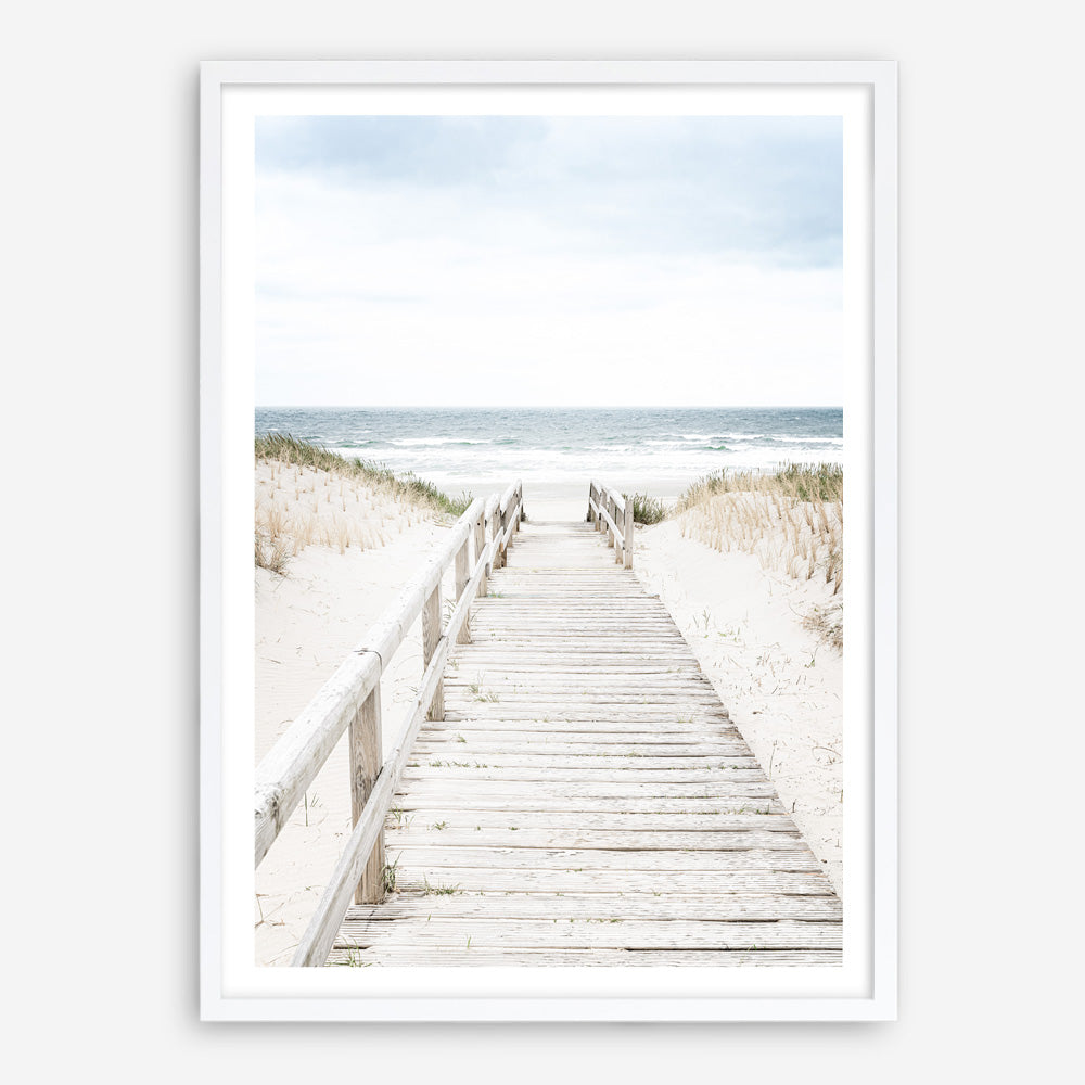 Shop Beach Bridge Photo Art Print a coastal themed photography wall art print from The Print Emporium wall artwork collection - Buy Australian made fine art poster and framed prints for the home and your interior decor, TPE-1187-AP