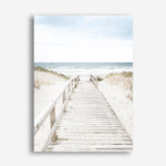 Shop Beach Bridge Photo Canvas Print a coastal themed photography framed stretched canvas print from The Print Emporium wall artwork collection - Buy Australian made prints for the home and your interior decor space, TPE-1187-CA-35X46-NF