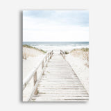 Shop Beach Bridge Photo Canvas Print a coastal themed photography framed stretched canvas print from The Print Emporium wall artwork collection - Buy Australian made prints for the home and your interior decor space, TPE-1187-CA-35X46-NF