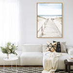 Shop Beach Bridge Photo Canvas Print a coastal themed photography framed stretched canvas print from The Print Emporium wall artwork collection - Buy Australian made prints for the home and your interior decor space, TPE-1187-CA-35X46-NF