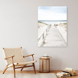 Shop Beach Bridge Photo Canvas Print a coastal themed photography framed stretched canvas print from The Print Emporium wall artwork collection - Buy Australian made prints for the home and your interior decor space, TPE-1187-CA-35X46-NF