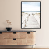 Shop Beach Bridge Photo Canvas Print a coastal themed photography framed stretched canvas print from The Print Emporium wall artwork collection - Buy Australian made prints for the home and your interior decor space, TPE-1187-CA-35X46-NF