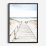 Shop Beach Bridge Photo Canvas Print a coastal themed photography framed stretched canvas print from The Print Emporium wall artwork collection - Buy Australian made prints for the home and your interior decor space, TPE-1187-CA-35X46-NF