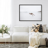 Shop Beach Kangaroo Photo Art Print a coastal themed photography wall art print from The Print Emporium wall artwork collection - Buy Australian made fine art poster and framed prints for the home and your interior decor, TPE-1006-AP
