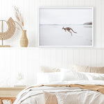 Shop Beach Kangaroo Photo Art Print a coastal themed photography wall art print from The Print Emporium wall artwork collection - Buy Australian made fine art poster and framed prints for the home and your interior decor, TPE-1006-AP