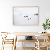 Shop Beach Kangaroo Photo Art Print a coastal themed photography wall art print from The Print Emporium wall artwork collection - Buy Australian made fine art poster and framed prints for the home and your interior decor, TPE-1006-AP