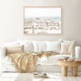 Shop Beach Parasols Photo Art Print a coastal themed photography wall art print from The Print Emporium wall artwork collection - Buy Australian made fine art poster and framed prints for the home and your interior decor, TPE-1229-AP