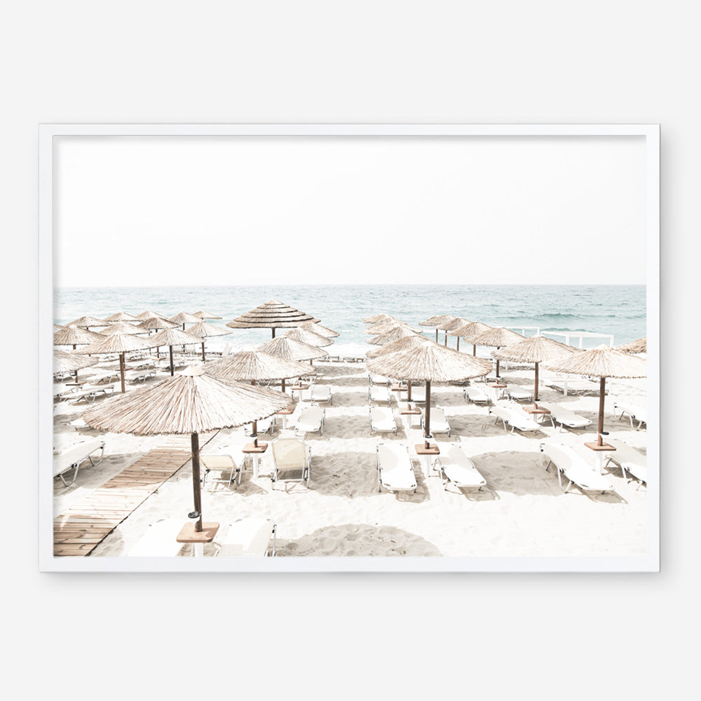 Shop Beach Parasols Photo Art Print a coastal themed photography wall art print from The Print Emporium wall artwork collection - Buy Australian made fine art poster and framed prints for the home and your interior decor, TPE-1229-AP