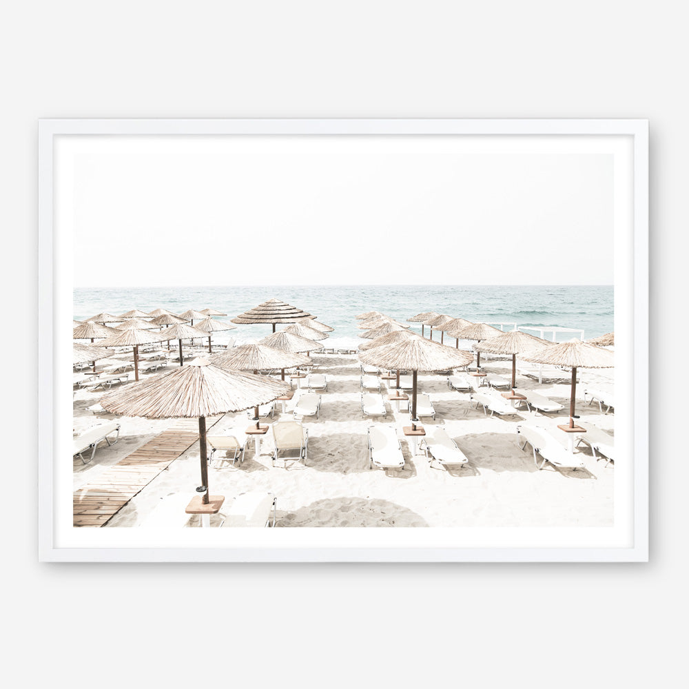 Shop Beach Parasols Photo Art Print a coastal themed photography wall art print from The Print Emporium wall artwork collection - Buy Australian made fine art poster and framed prints for the home and your interior decor, TPE-1229-AP