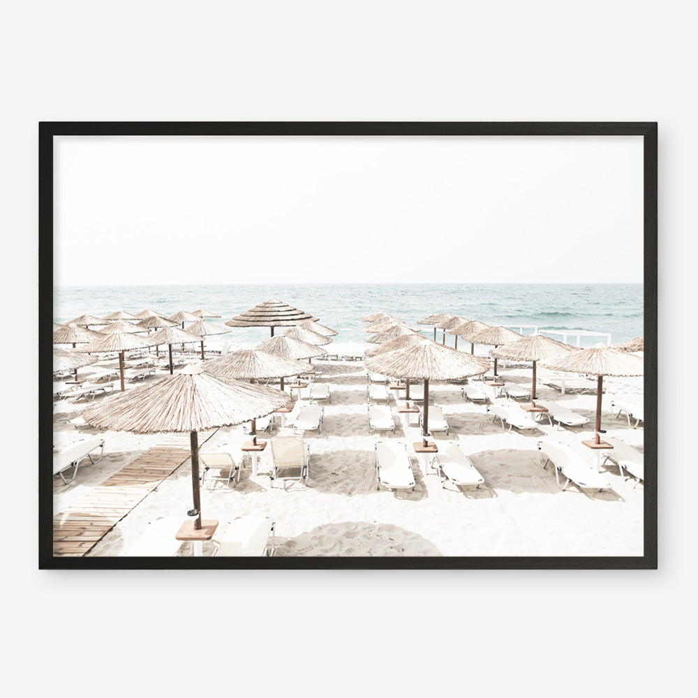 Shop Beach Parasols Photo Art Print a coastal themed photography wall art print from The Print Emporium wall artwork collection - Buy Australian made fine art poster and framed prints for the home and your interior decor, TPE-1229-AP