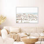Shop Beach Parasols Photo Canvas Print a coastal themed photography framed stretched canvas print from The Print Emporium wall artwork collection - Buy Australian made prints for the home and your interior decor space, TPE-1229-CA-35X46-NF