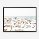 Shop Beach Parasols Photo Canvas Print a coastal themed photography framed stretched canvas print from The Print Emporium wall artwork collection - Buy Australian made prints for the home and your interior decor space, TPE-1229-CA-35X46-NF
