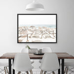 Shop Beach Parasols Photo Canvas Print a coastal themed photography framed stretched canvas print from The Print Emporium wall artwork collection - Buy Australian made prints for the home and your interior decor space, TPE-1229-CA-35X46-NF