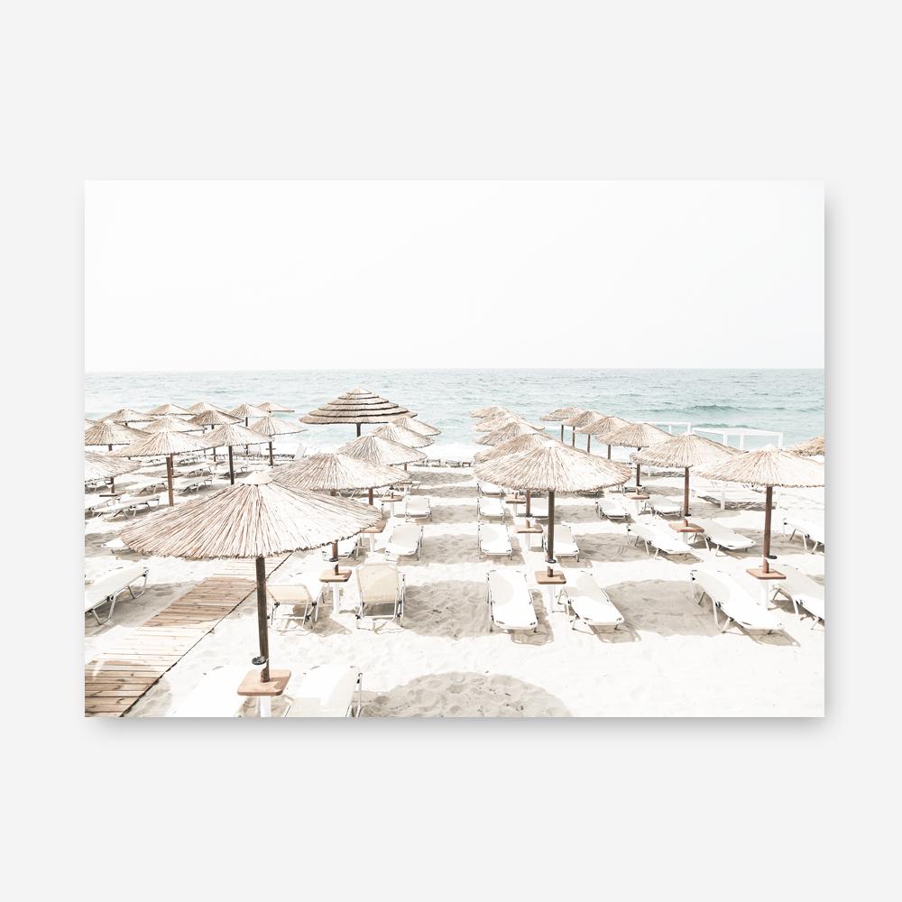 Shop Beach Parasols Photo Canvas Print a coastal themed photography framed stretched canvas print from The Print Emporium wall artwork collection - Buy Australian made prints for the home and your interior decor space, TPE-1229-CA-35X46-NF