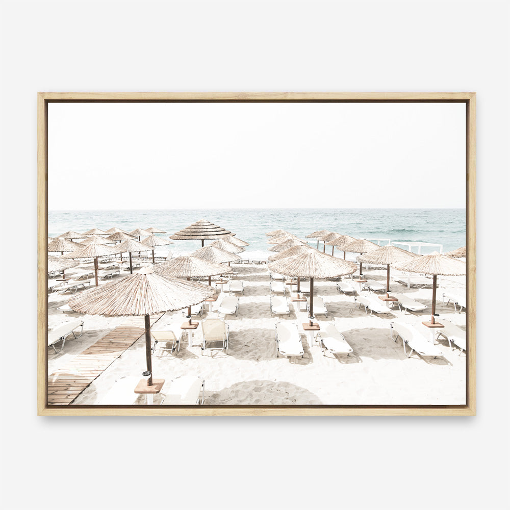 Shop Beach Parasols Photo Canvas Print a coastal themed photography framed stretched canvas print from The Print Emporium wall artwork collection - Buy Australian made prints for the home and your interior decor space, TPE-1229-CA-35X46-NF
