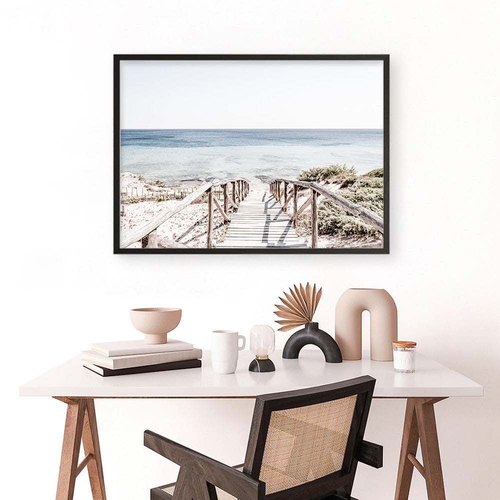 Shop Beach Path I Photo Art Print a coastal themed photography wall art print from The Print Emporium wall artwork collection - Buy Australian made fine art poster and framed prints for the home and your interior decor, TPE-1243-AP
