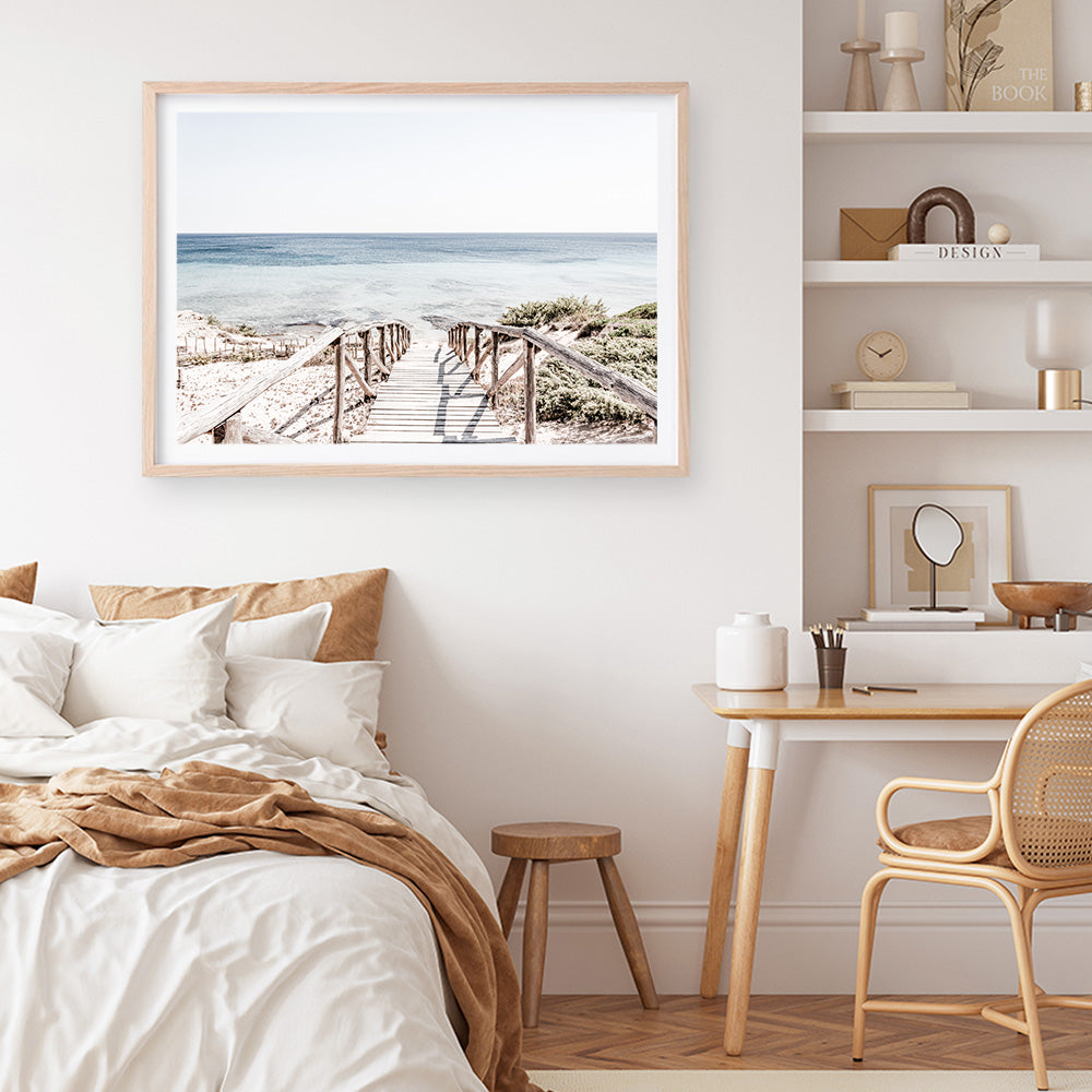 Shop Beach Path I Photo Art Print a coastal themed photography wall art print from The Print Emporium wall artwork collection - Buy Australian made fine art poster and framed prints for the home and your interior decor, TPE-1243-AP