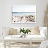 Shop Beach Path I Photo Art Print a coastal themed photography wall art print from The Print Emporium wall artwork collection - Buy Australian made fine art poster and framed prints for the home and your interior decor, TPE-1243-AP