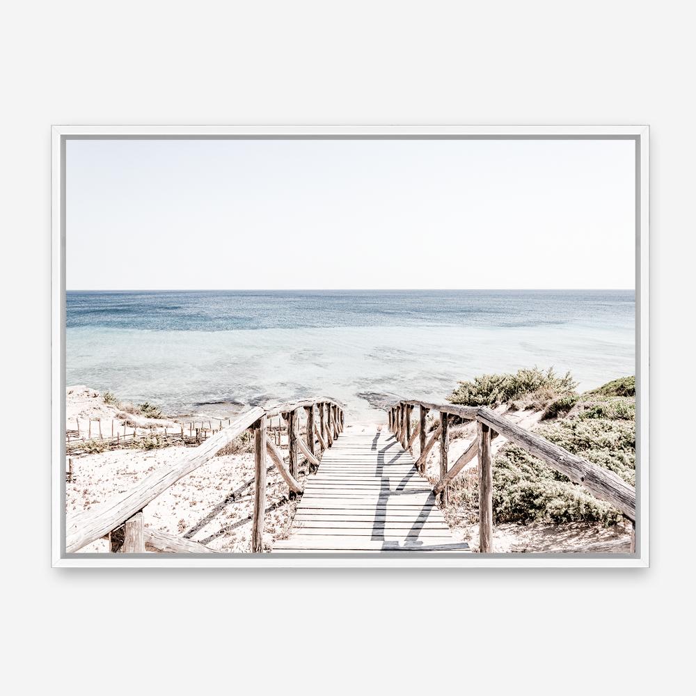 Shop Beach Path I Photo Canvas Print a coastal themed photography framed stretched canvas print from The Print Emporium wall artwork collection - Buy Australian made prints for the home and your interior decor space, TPE-1243-CA-35X46-NF
