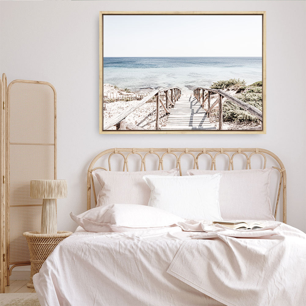 Shop Beach Path I Photo Canvas Print a coastal themed photography framed stretched canvas print from The Print Emporium wall artwork collection - Buy Australian made prints for the home and your interior decor space, TPE-1243-CA-35X46-NF