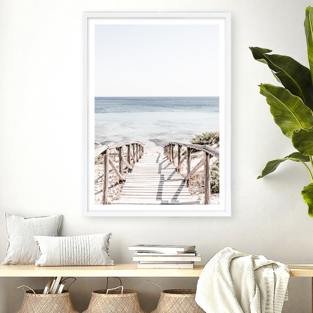 Shop Beach Path II Photo Art Print a coastal themed photography wall art print from The Print Emporium wall artwork collection - Buy Australian made fine art poster and framed prints for the home and your interior decor, TPE-1244-AP