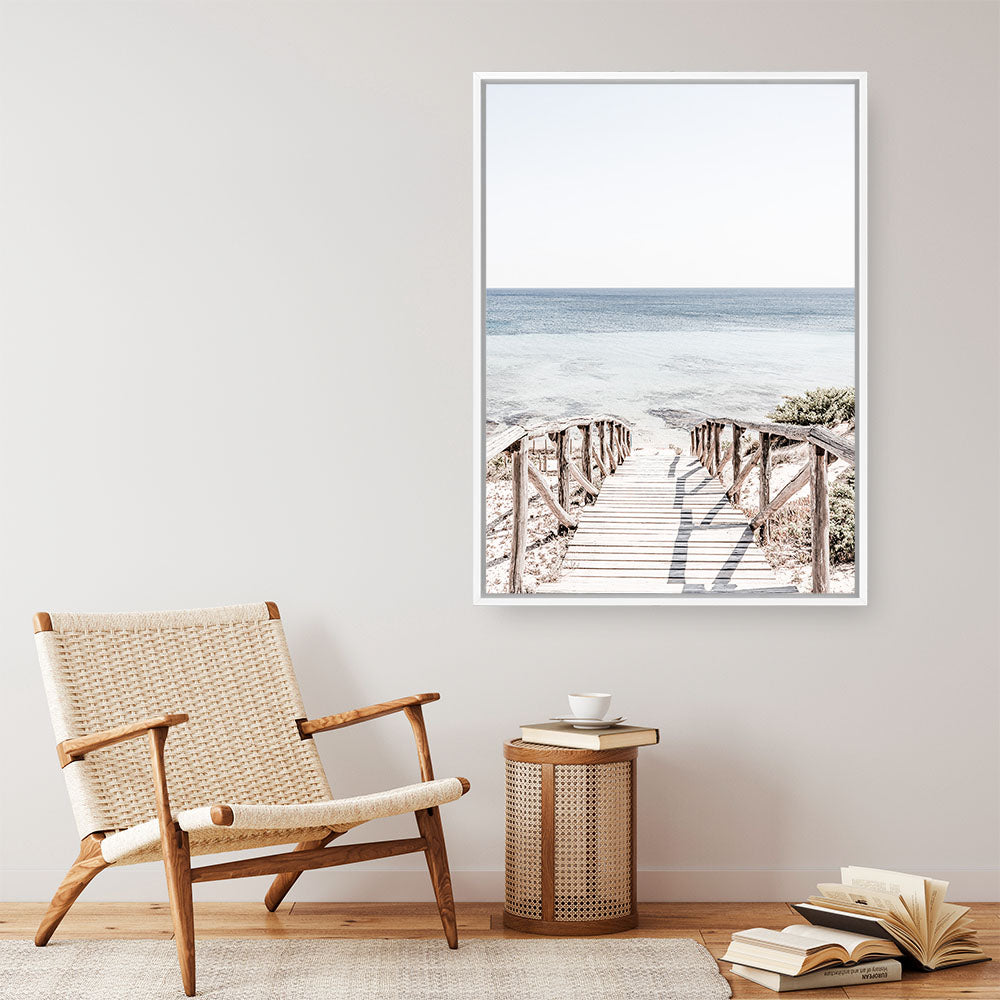 Shop Beach Path II Photo Canvas Print a coastal themed photography framed stretched canvas print from The Print Emporium wall artwork collection - Buy Australian made prints for the home and your interior decor space, TPE-1244-CA-35X46-NF