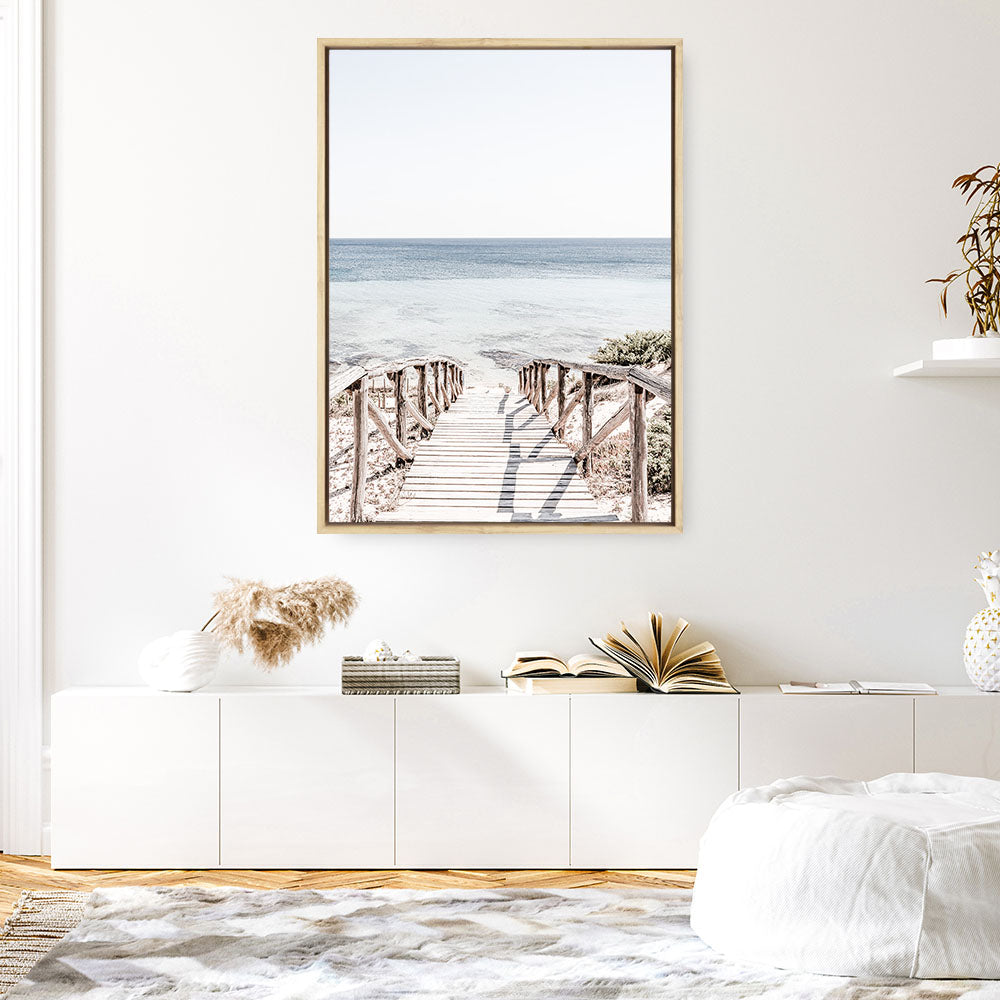 Shop Beach Path II Photo Canvas Print a coastal themed photography framed stretched canvas print from The Print Emporium wall artwork collection - Buy Australian made prints for the home and your interior decor space, TPE-1244-CA-35X46-NF