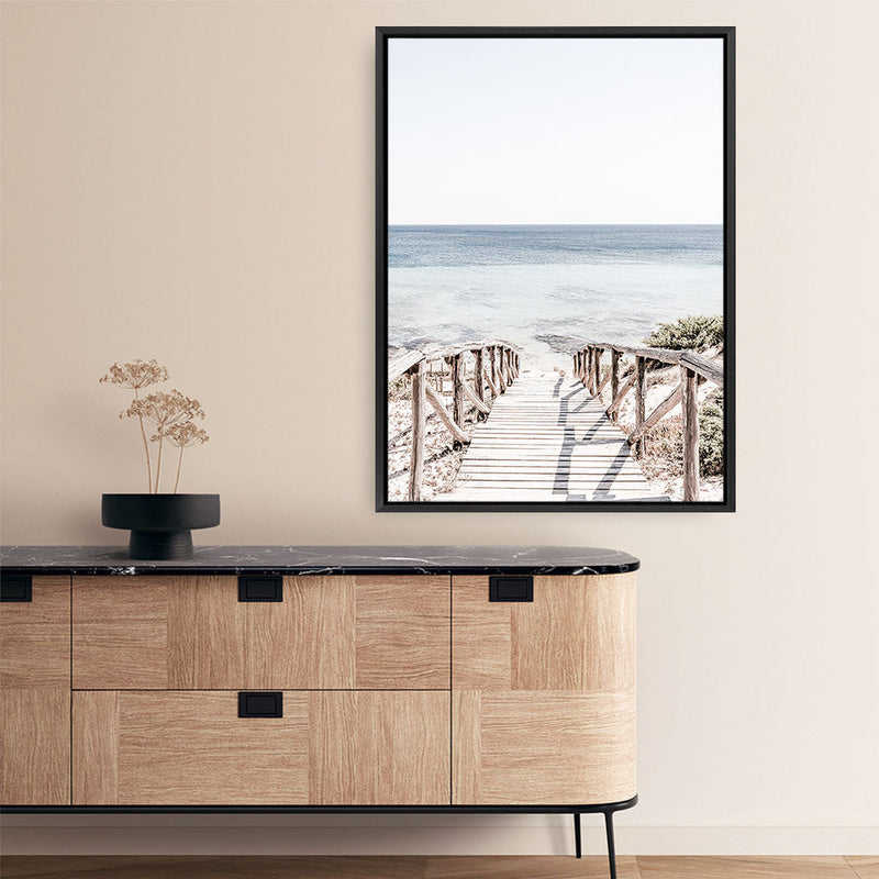 Shop Beach Path II Photo Canvas Print a coastal themed photography framed stretched canvas print from The Print Emporium wall artwork collection - Buy Australian made prints for the home and your interior decor space, TPE-1244-CA-35X46-NF