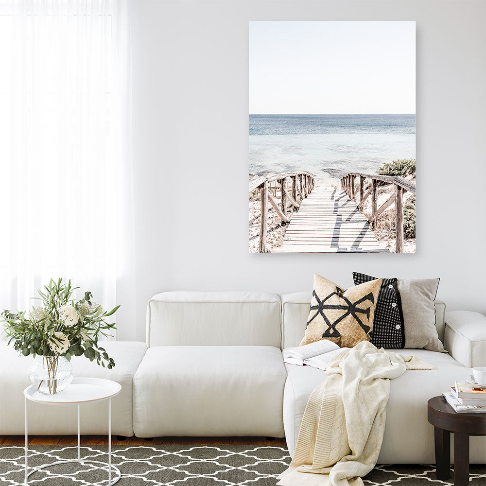 Shop Beach Path II Photo Canvas Print a coastal themed photography framed stretched canvas print from The Print Emporium wall artwork collection - Buy Australian made prints for the home and your interior decor space, TPE-1244-CA-35X46-NF