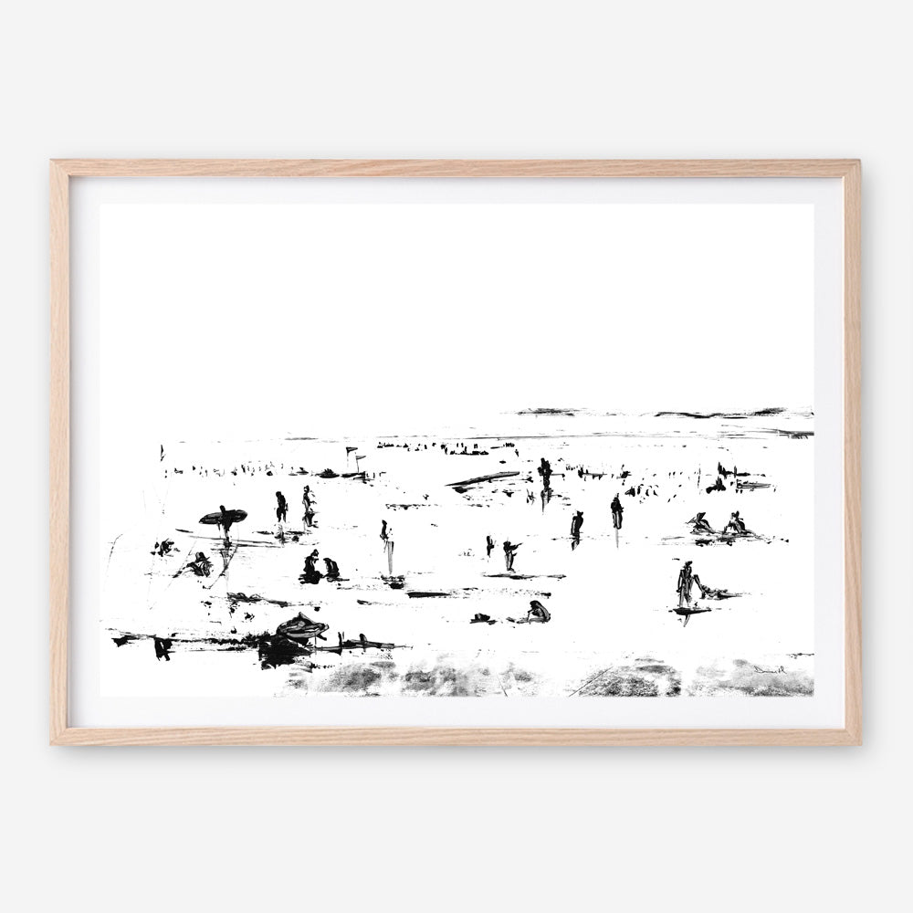 Shop Beach People Art Print a painted abstract themed wall art print from The Print Emporium wall artwork collection - Buy Australian made fine art painting style poster and framed prints for the home and your interior decor room, TPE-DH-114-AP