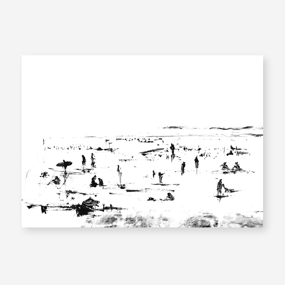 Shop Beach People Art Print a painted abstract themed wall art print from The Print Emporium wall artwork collection - Buy Australian made fine art painting style poster and framed prints for the home and your interior decor room, TPE-DH-114-AP