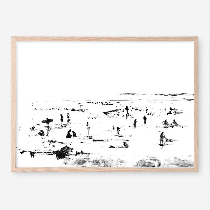 Shop Beach People Art Print a painted abstract themed wall art print from The Print Emporium wall artwork collection - Buy Australian made fine art painting style poster and framed prints for the home and your interior decor room, TPE-DH-114-AP