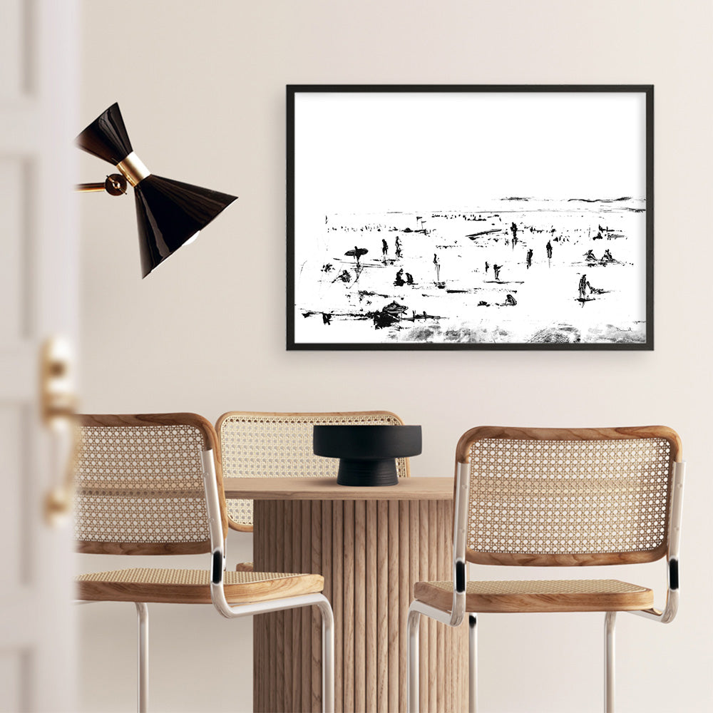 Shop Beach People Art Print a painted abstract themed wall art print from The Print Emporium wall artwork collection - Buy Australian made fine art painting style poster and framed prints for the home and your interior decor room, TPE-DH-114-AP