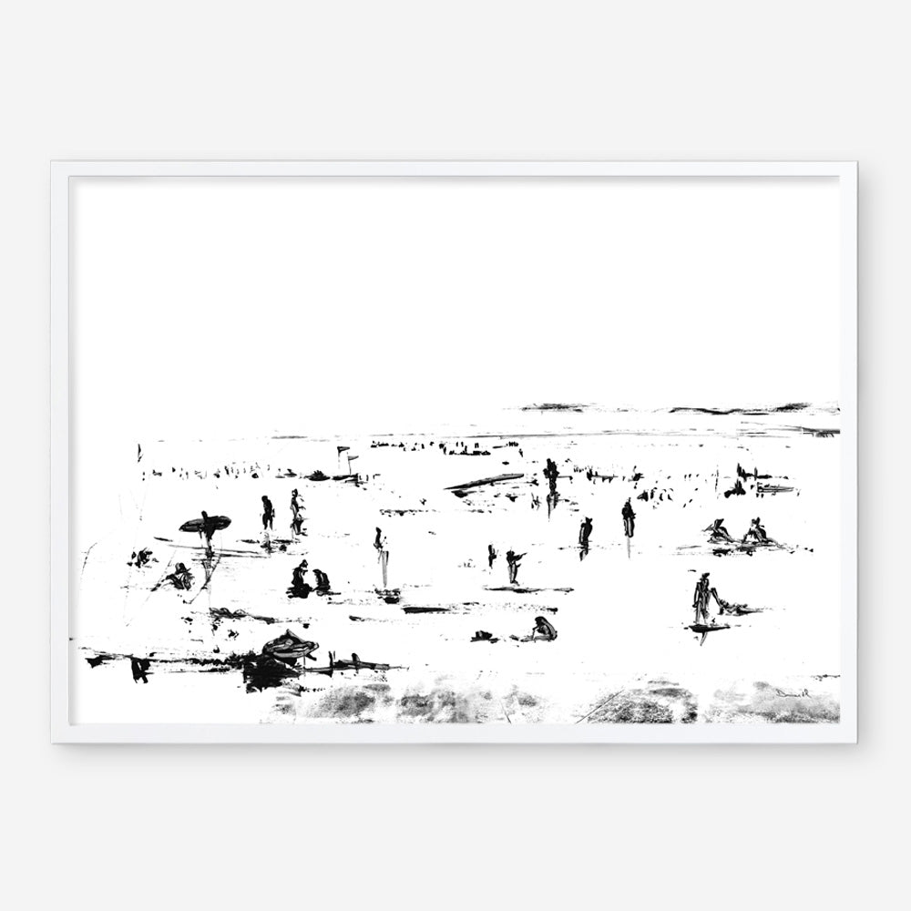 Shop Beach People Art Print a painted abstract themed wall art print from The Print Emporium wall artwork collection - Buy Australian made fine art painting style poster and framed prints for the home and your interior decor room, TPE-DH-114-AP