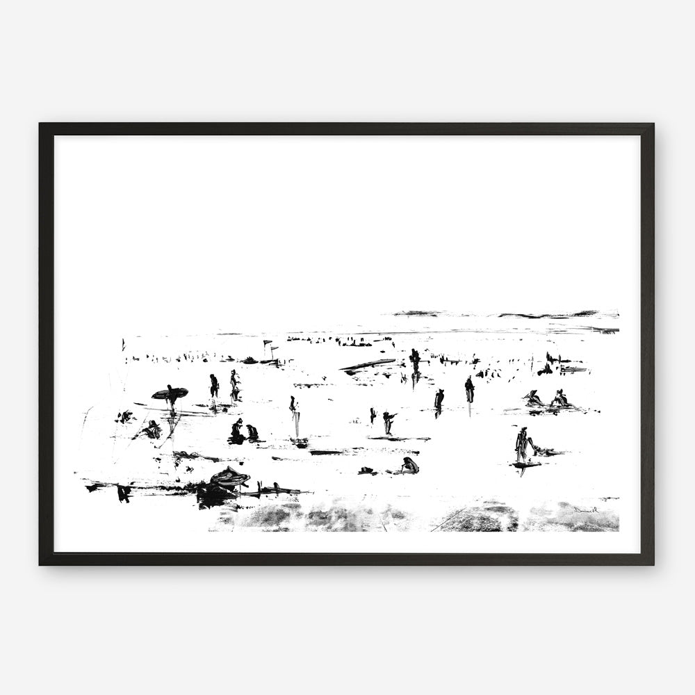 Shop Beach People Art Print a painted abstract themed wall art print from The Print Emporium wall artwork collection - Buy Australian made fine art painting style poster and framed prints for the home and your interior decor room, TPE-DH-114-AP