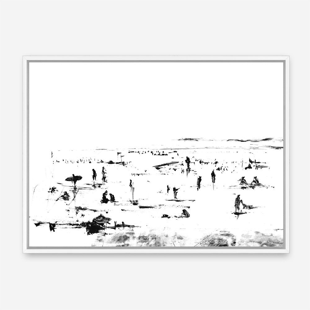 Shop Beach People Canvas Print a painted abstract themed framed canvas wall art print from The Print Emporium artwork collection - Buy Australian made fine art painting style stretched canvas prints for the home and your interior decor space, TPE-DH-114-CA-35X46-NF