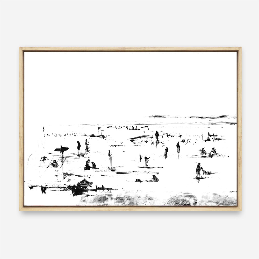 Shop Beach People Canvas Print a painted abstract themed framed canvas wall art print from The Print Emporium artwork collection - Buy Australian made fine art painting style stretched canvas prints for the home and your interior decor space, TPE-DH-114-CA-35X46-NF