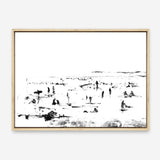 Shop Beach People Canvas Print a painted abstract themed framed canvas wall art print from The Print Emporium artwork collection - Buy Australian made fine art painting style stretched canvas prints for the home and your interior decor space, TPE-DH-114-CA-35X46-NF