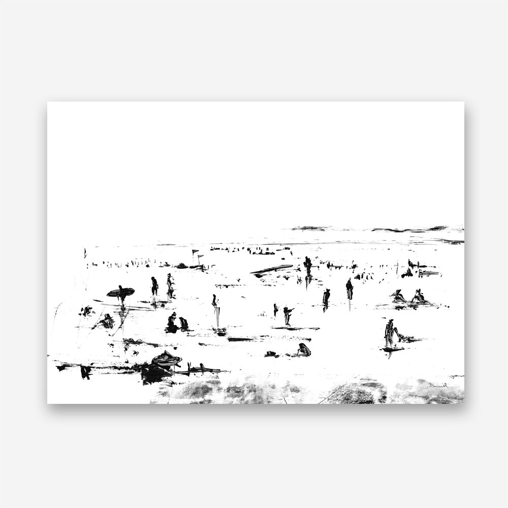 Shop Beach People Canvas Print a painted abstract themed framed canvas wall art print from The Print Emporium artwork collection - Buy Australian made fine art painting style stretched canvas prints for the home and your interior decor space, TPE-DH-114-CA-35X46-NF