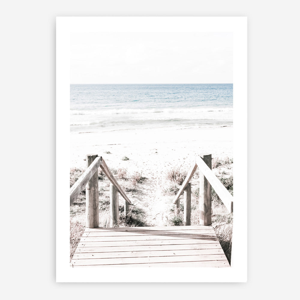 Shop Beach Stairs Photo Art Print a coastal themed photography wall art print from The Print Emporium wall artwork collection - Buy Australian made fine art poster and framed prints for the home and your interior decor, TPE-786-AP