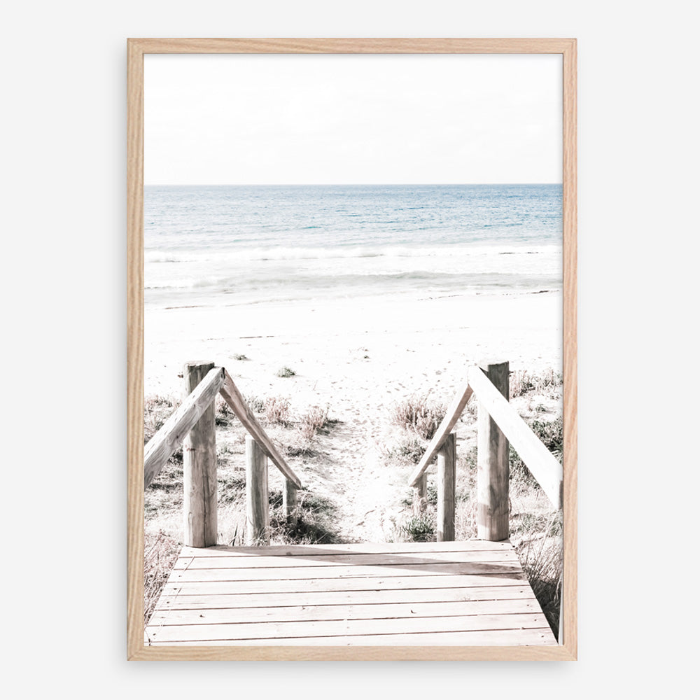 Shop Beach Stairs Photo Art Print a coastal themed photography wall art print from The Print Emporium wall artwork collection - Buy Australian made fine art poster and framed prints for the home and your interior decor, TPE-786-AP