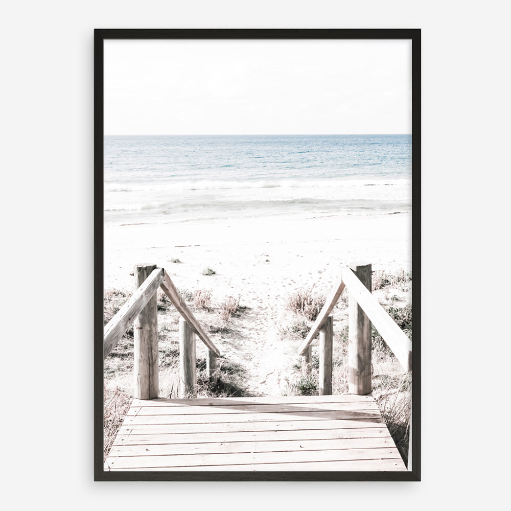 Shop Beach Stairs Photo Art Print a coastal themed photography wall art print from The Print Emporium wall artwork collection - Buy Australian made fine art poster and framed prints for the home and your interior decor, TPE-786-AP