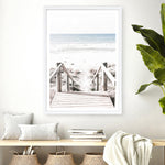 Shop Beach Stairs Photo Art Print a coastal themed photography wall art print from The Print Emporium wall artwork collection - Buy Australian made fine art poster and framed prints for the home and your interior decor, TPE-786-AP